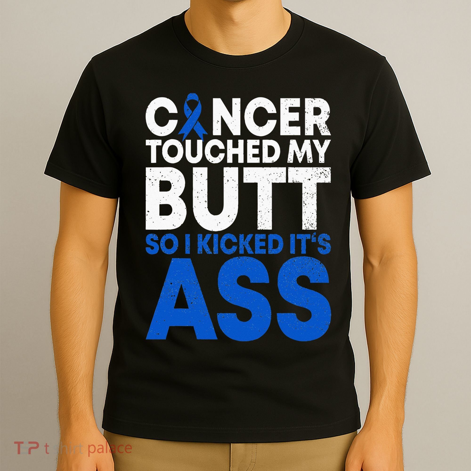 Funny Colon Cancer Survivor Cancer Awareness Ribbon T-Shirt