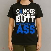 Funny Colon Cancer Survivor Cancer Awareness Ribbon T-Shirt thumb 4