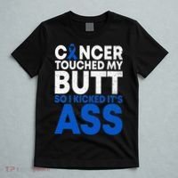 Funny Colon Cancer Survivor Cancer Awareness Ribbon T-Shirt thumb 5
