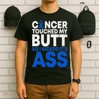Funny Colon Cancer Survivor Cancer Awareness Ribbon T-Shirt thumb 6