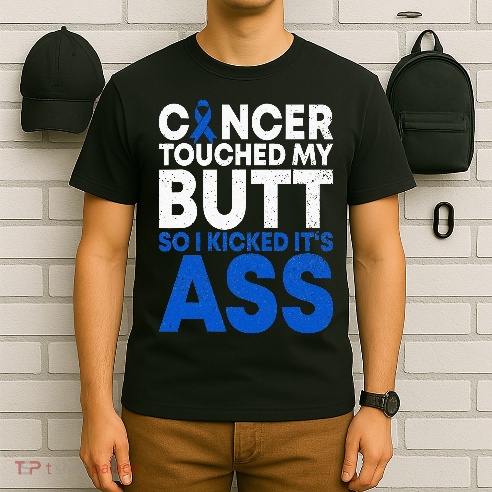 Funny Colon Cancer Survivor Cancer Awareness Ribbon T-Shirt