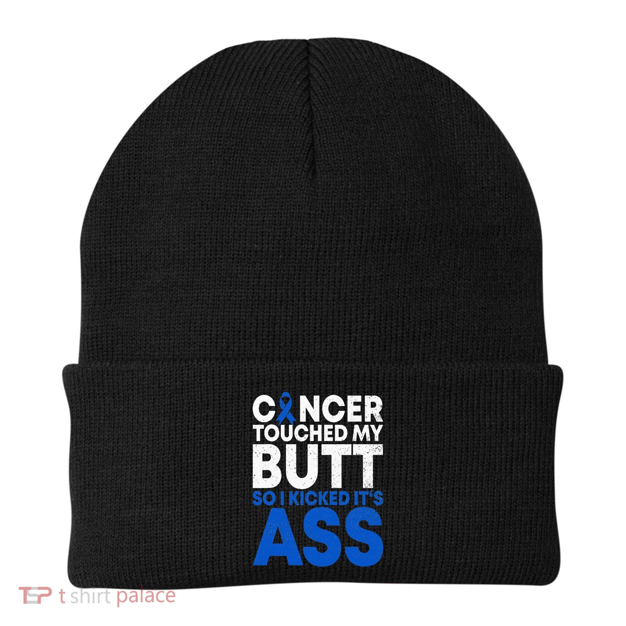 Funny Colon Cancer Survivor Cancer Awareness Ribbon Beanie
