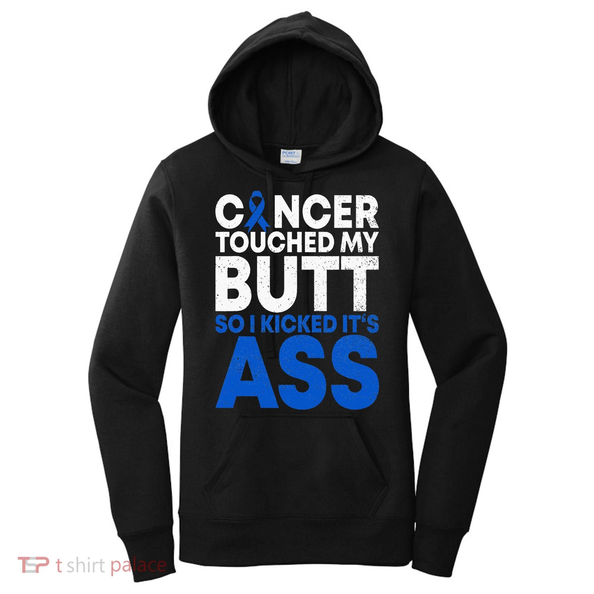 Funny Colon Cancer Survivor Cancer Awareness Ribbon Women's Hoodie