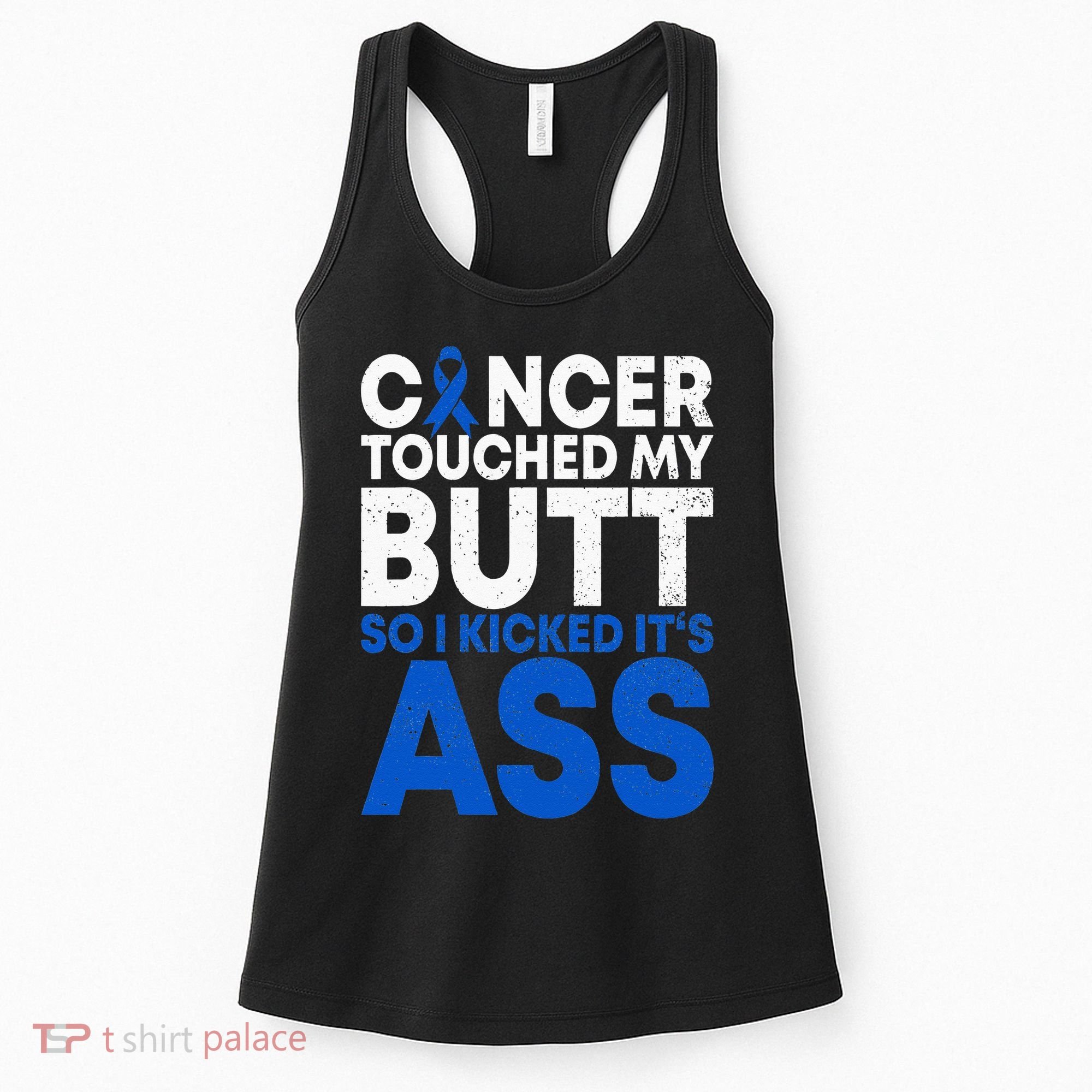 Funny Colon Cancer Survivor Cancer Awareness Ribbon Women's Tank Top