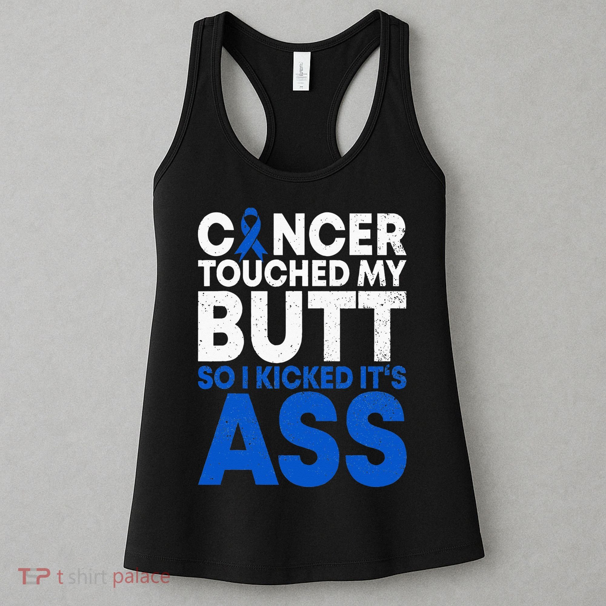 Funny Colon Cancer Survivor Cancer Awareness Ribbon Women's Tank Top