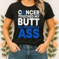 Funny Colon Cancer Survivor Cancer Awareness Ribbon Women's T-Shirt thumb 2