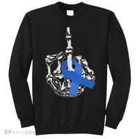 Fuck Colon Cancer Middle Finger Ribbon Colon Cancer Sweatshirt thumb 0