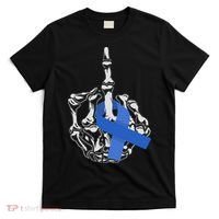 Fuck Colon Cancer Middle Finger Ribbon Colon Cancer T-Shirt thumb 0