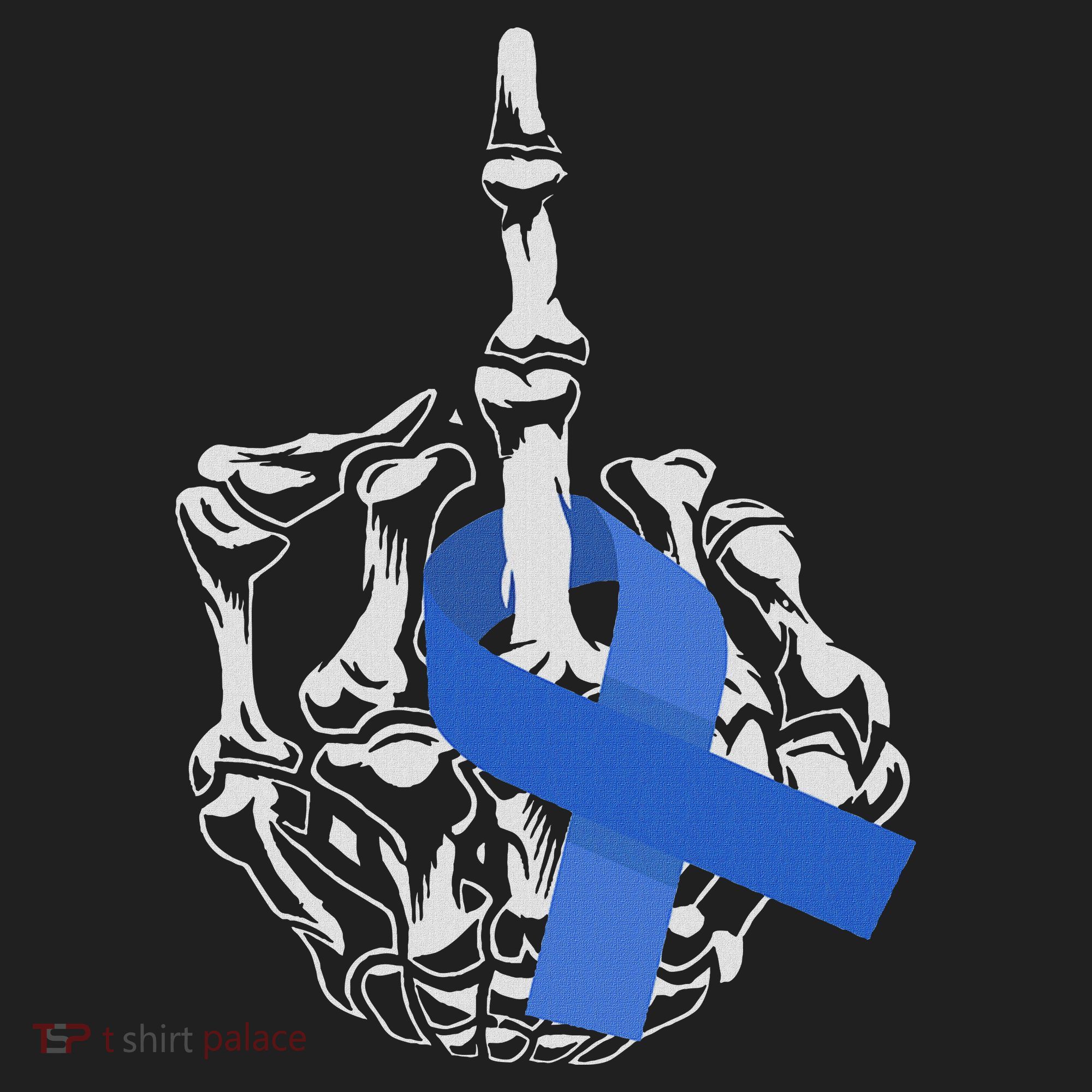 Fuck Colon Cancer Middle Finger Ribbon Colon Cancer Beanie