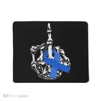 Fuck Colon Cancer Middle Finger Ribbon Colon Cancer Mousepad thumb 0