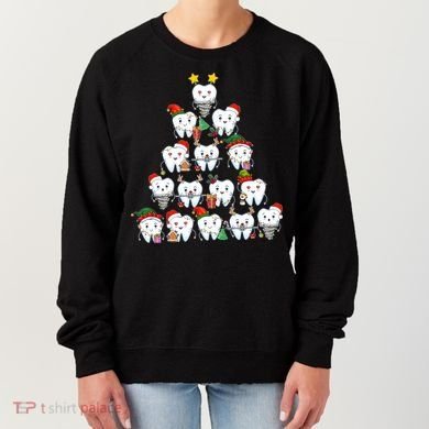 Funny Cute Christmas Dentistree Tooth Tree Women's Sweatshirt