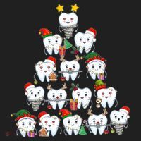 Funny Cute Christmas Dentistree Tooth Tree Women's Sweatshirt thumb 2