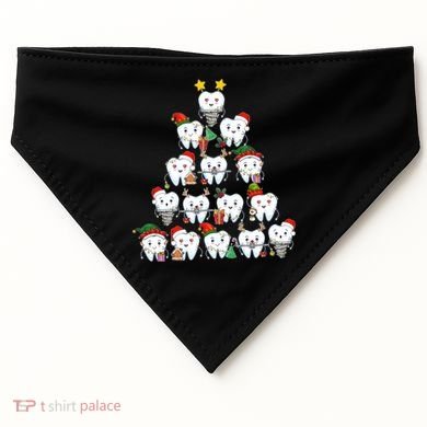 Funny Cute Christmas Dentistree Tooth Tree USA-Made Doggie Bandana