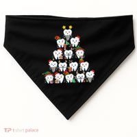 Funny Cute Christmas Dentistree Tooth Tree USA-Made Doggie Bandana thumb 0