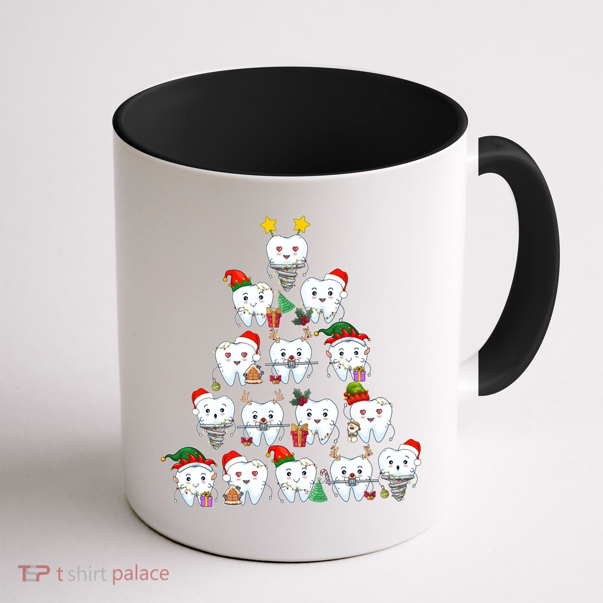 Funny Cute Christmas Dentistree Tooth Tree Coffee Mug