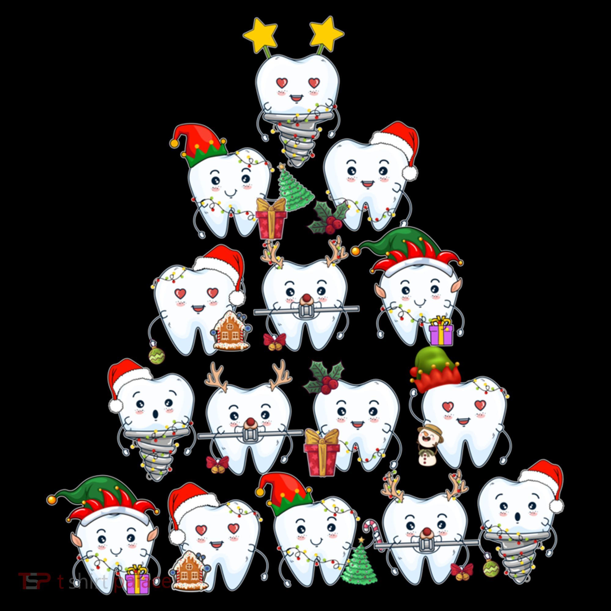 Funny Cute Christmas Dentistree Tooth Tree Coaster