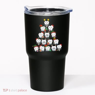 Funny Cute Christmas Dentistree Tooth Tree Tumbler