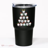 Funny Cute Christmas Dentistree Tooth Tree Tumbler thumb 0