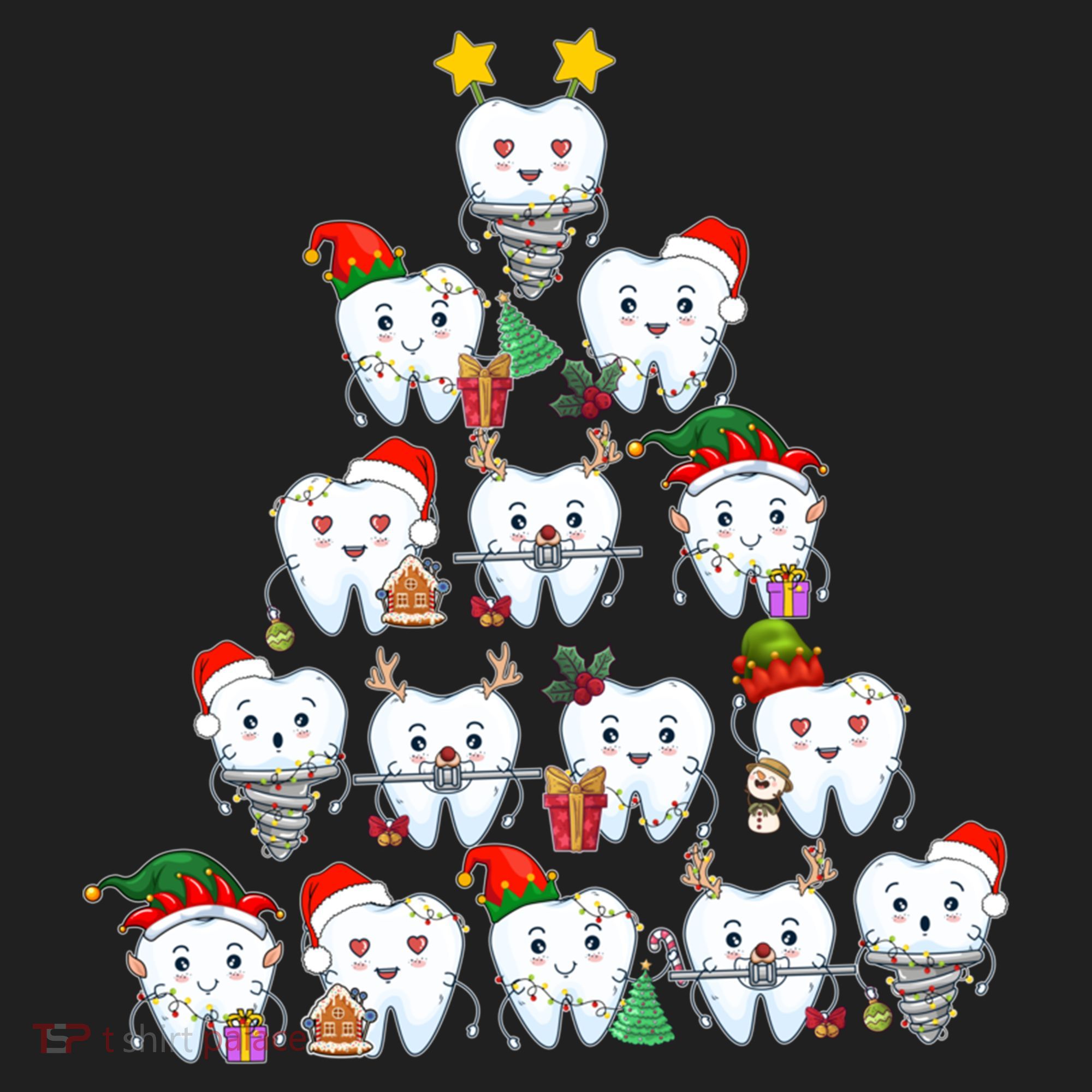 Funny Cute Christmas Dentistree Tooth Tree Tumbler
