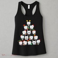 Funny Cute Christmas Dentistree Tooth Tree Women's Tank Top thumb 3