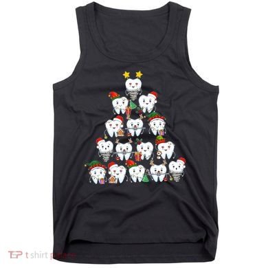 Funny Cute Christmas Dentistree Tooth Tree Tank Top