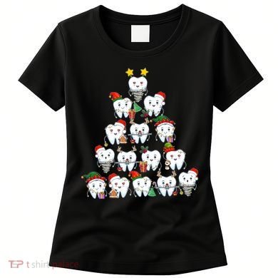 Funny Cute Christmas Dentistree Tooth Tree Women's T-Shirt
