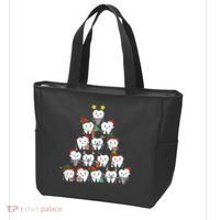 Funny Cute Christmas Dentistree Tooth Tree Tote Bag thumb 3