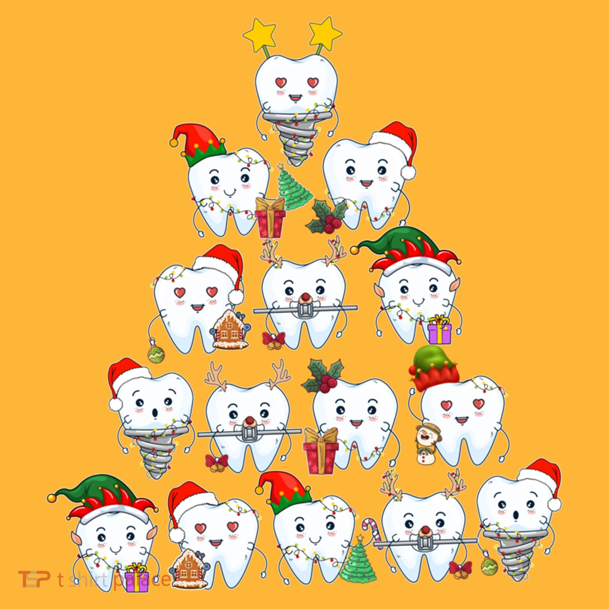 Funny Cute Christmas Dentistree Tooth Tree Sweatshirt