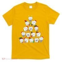 Funny Cute Christmas Dentistree Tooth Tree T-Shirt thumb 0