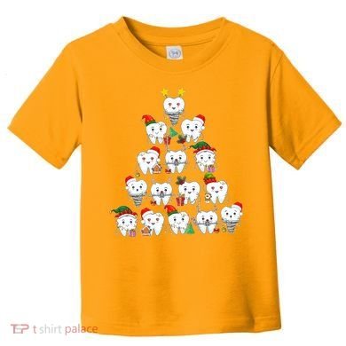 Funny Cute Christmas Dentistree Tooth Tree Toddler T-Shirt