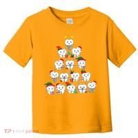 Funny Cute Christmas Dentistree Tooth Tree Toddler T-Shirt thumb 0