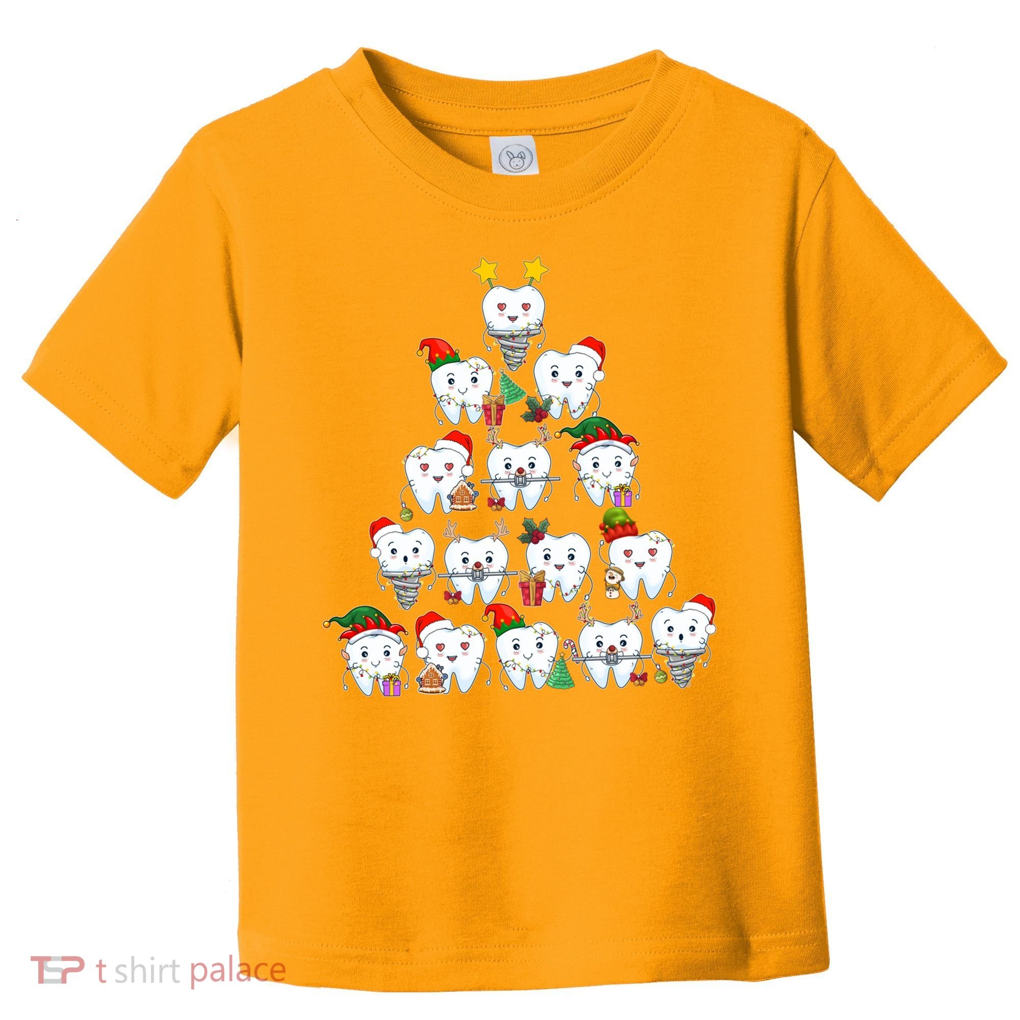 Funny Cute Christmas Dentistree Tooth Tree Toddler T-Shirt