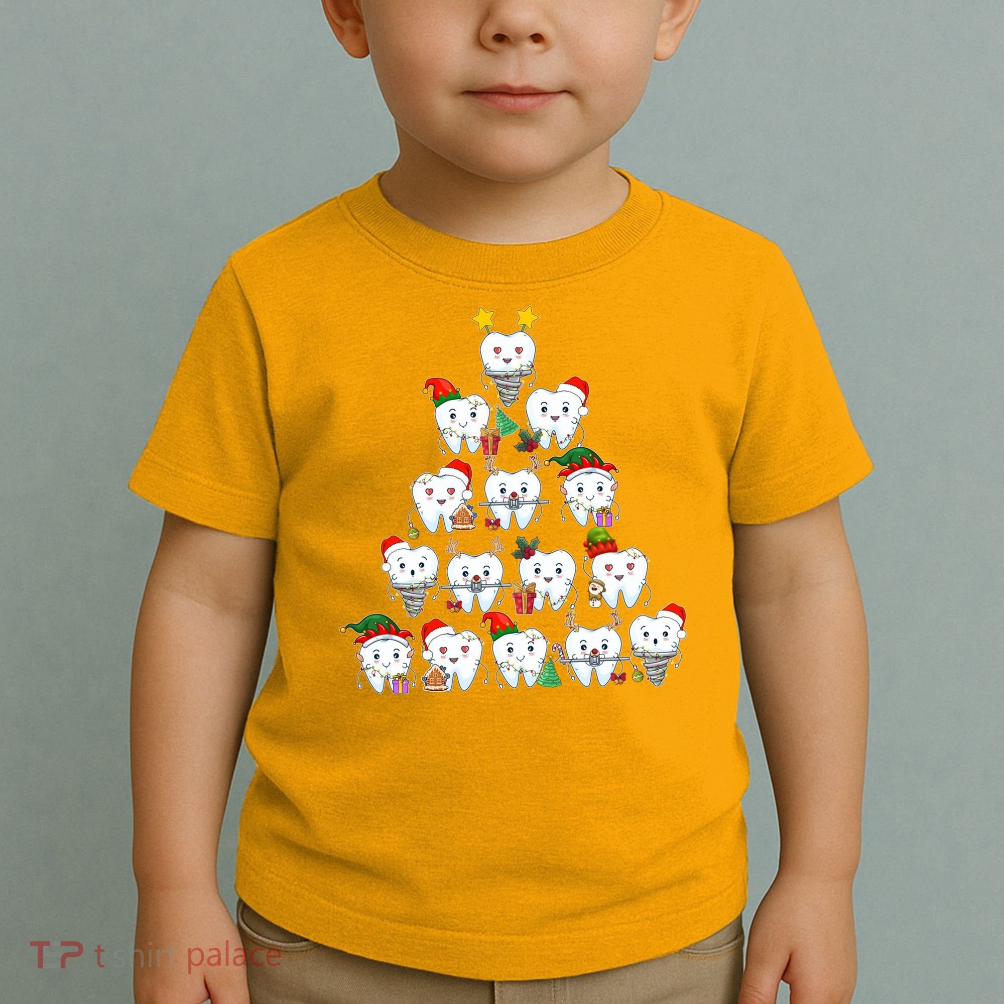 Funny Cute Christmas Dentistree Tooth Tree Toddler T-Shirt