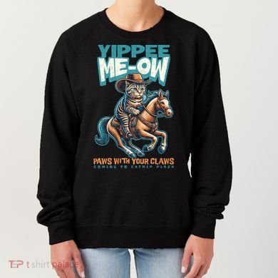 Funny Cat Cowboy Yippee Meow Women's Sweatshirt