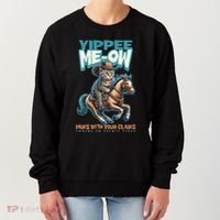 Funny Cat Cowboy Yippee Meow Women's Sweatshirt thumb 0