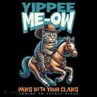 Funny Cat Cowboy Yippee Meow Doggie Tank thumb 4