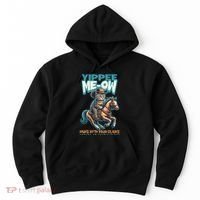 Funny Cat Cowboy Yippee Meow Hoodie thumb 0