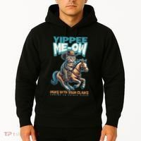 Funny Cat Cowboy Yippee Meow Hoodie thumb 2