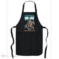 Funny Cat Cowboy Yippee Meow Apron thumb 0