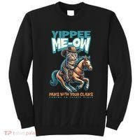 Funny Cat Cowboy Yippee Meow Sweatshirt thumb 0