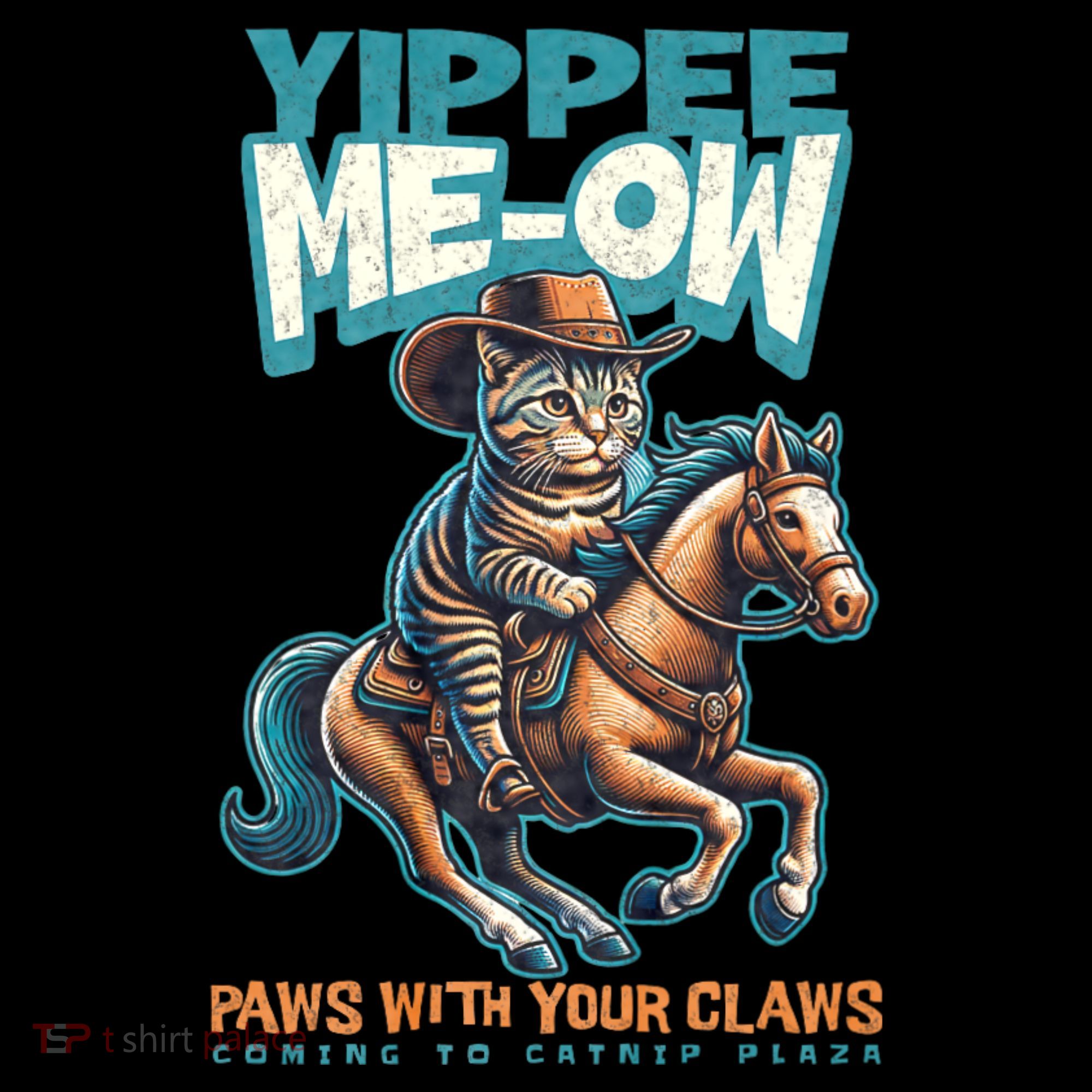 Funny Cat Cowboy Yippee Meow Backpack