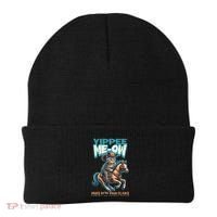 Funny Cat Cowboy Yippee Meow Beanie thumb 0