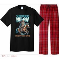 Funny Cat Cowboy Yippee Meow Pajama Set thumb 0