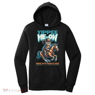 Funny Cat Cowboy Yippee Meow Women's Hoodie