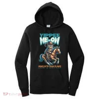 Funny Cat Cowboy Yippee Meow Women's Hoodie thumb 0