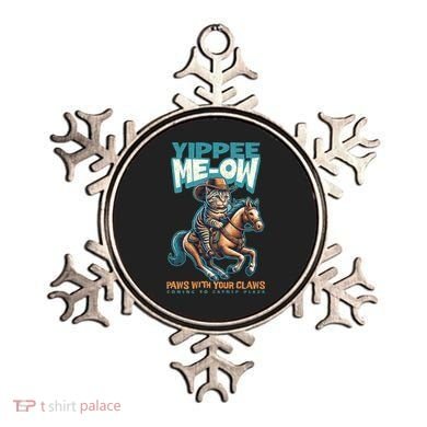 Funny Cat Cowboy Yippee Meow Ornament
