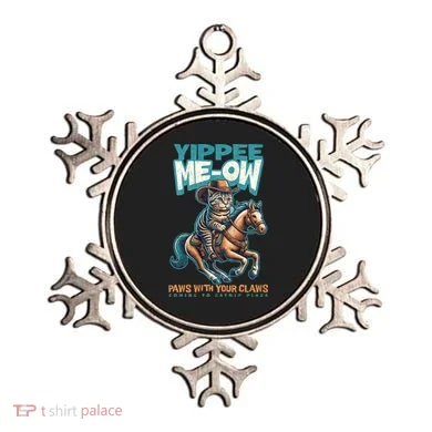 Funny Cat Cowboy Yippee Meow Ornament