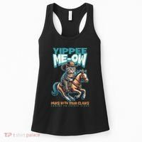 Funny Cat Cowboy Yippee Meow Women's Tank Top thumb 0