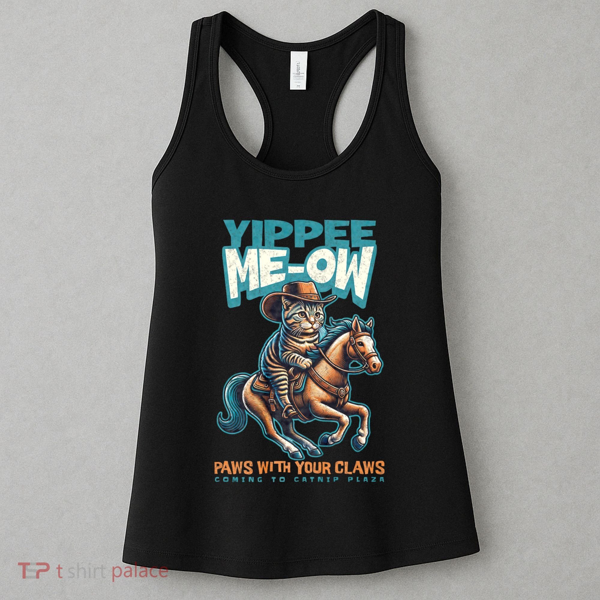 Funny Cat Cowboy Yippee Meow Women's Tank Top