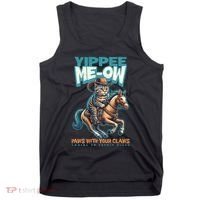 Funny Cat Cowboy Yippee Meow Tank Top thumb 0